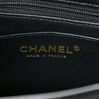 Chanel Lambskin Quilted Mini Top Handle Rectangular Flap Black 8 of 10