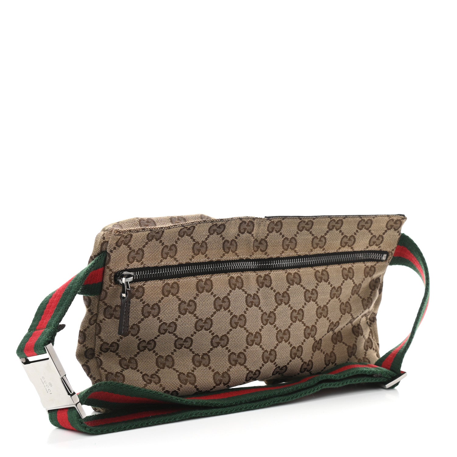 Gucci GG Monogram Double Pocket Belt Bag Dark Brown 3 of 14