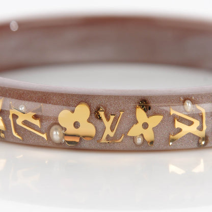 Louis Vuitton Resin Swarovski Pearl Medium Inclusion Bracelet PM Praline 5 of 5