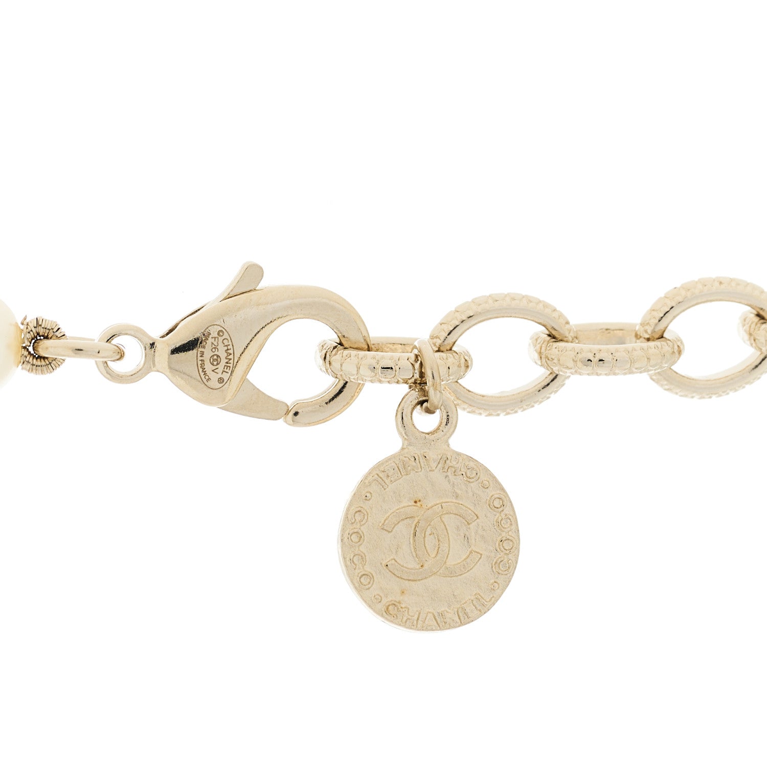 Chanel Pearl CC 100th Anniversary Necklace Light Gold 4 of 6