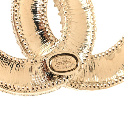 Chanel Crystal CC Earrings Gold Multicolor 4 of 5