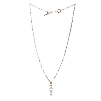 Hermes 18K Rose Gold Diamond Gambade Pendant Necklace 3 of 6