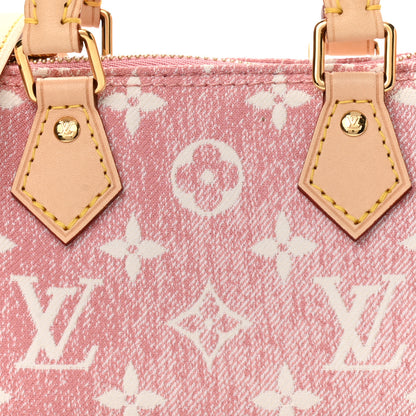 Louis Vuitton Monogram Jacquard Denim Nano Speedy Bandouliere Pink 7 of 10