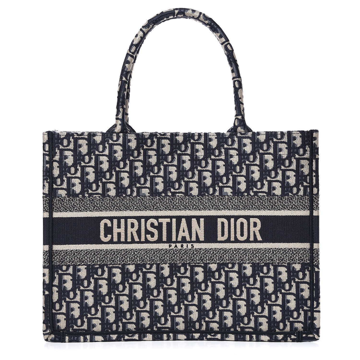 Christian Dior Oblique Medium Book Tote Blue Multicolor 1 of 11