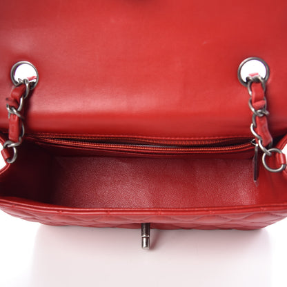 Chanel Lambskin Quilted Mini Rectangular Flap Red 5 of 9