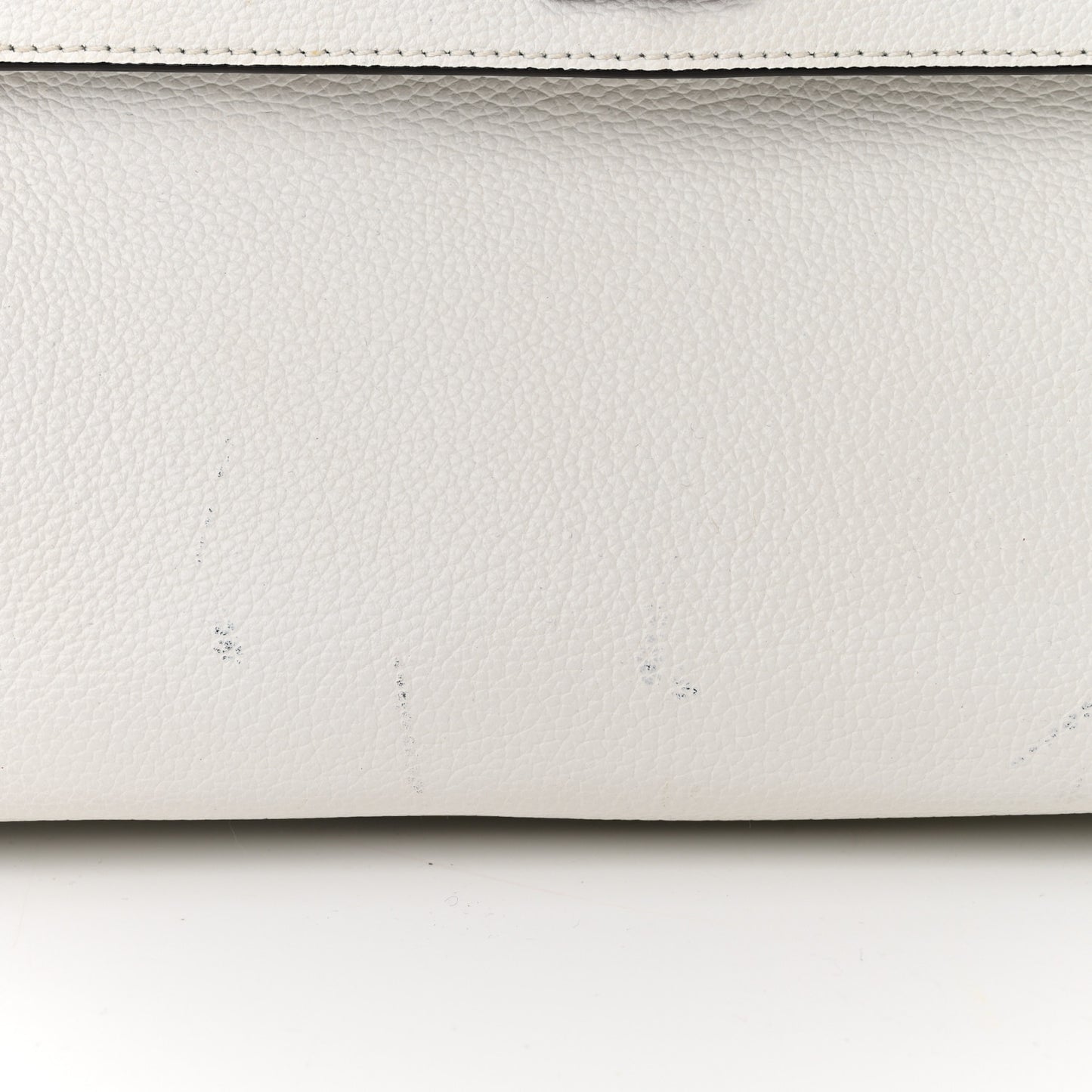 Grained Calfskin Medium Milla Convertible Backpack White Flake