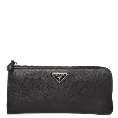 Prada Saffiano Zip Around Wallet Nero Black 1 of 13