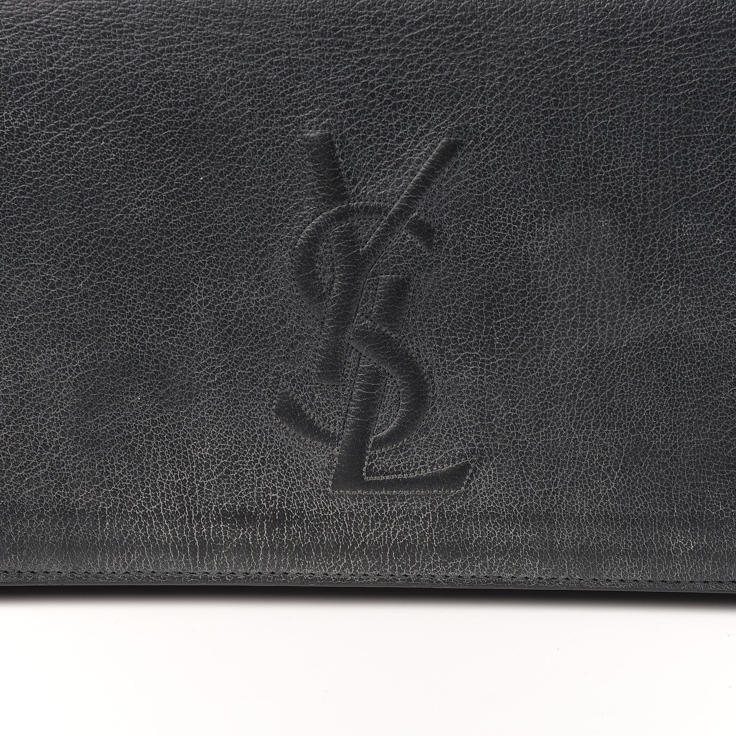 Saint Laurent Calfskin Monogram Large Belle De Jour Clutch Black 8 of 8