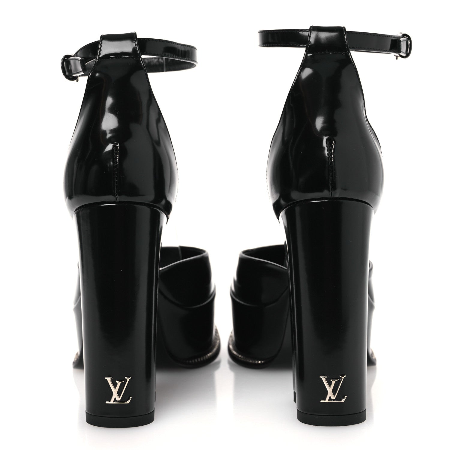 Louis Vuitton Patent Fame Platform Pumps 36  Black 6 of 10
