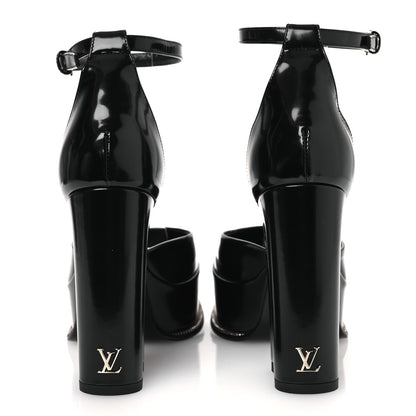 Louis Vuitton Patent Fame Platform Pumps 36  Black 6 of 10