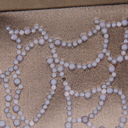 Chanel Satin Beaded Camellia Evening Bag Grey 5 of 8