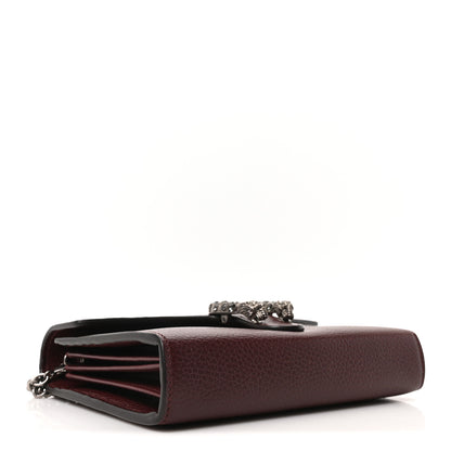 Gucci Dollar Calfskin Crystal Mini Dionysus Chain Wallet Vintage Bordeaux 4 of 9