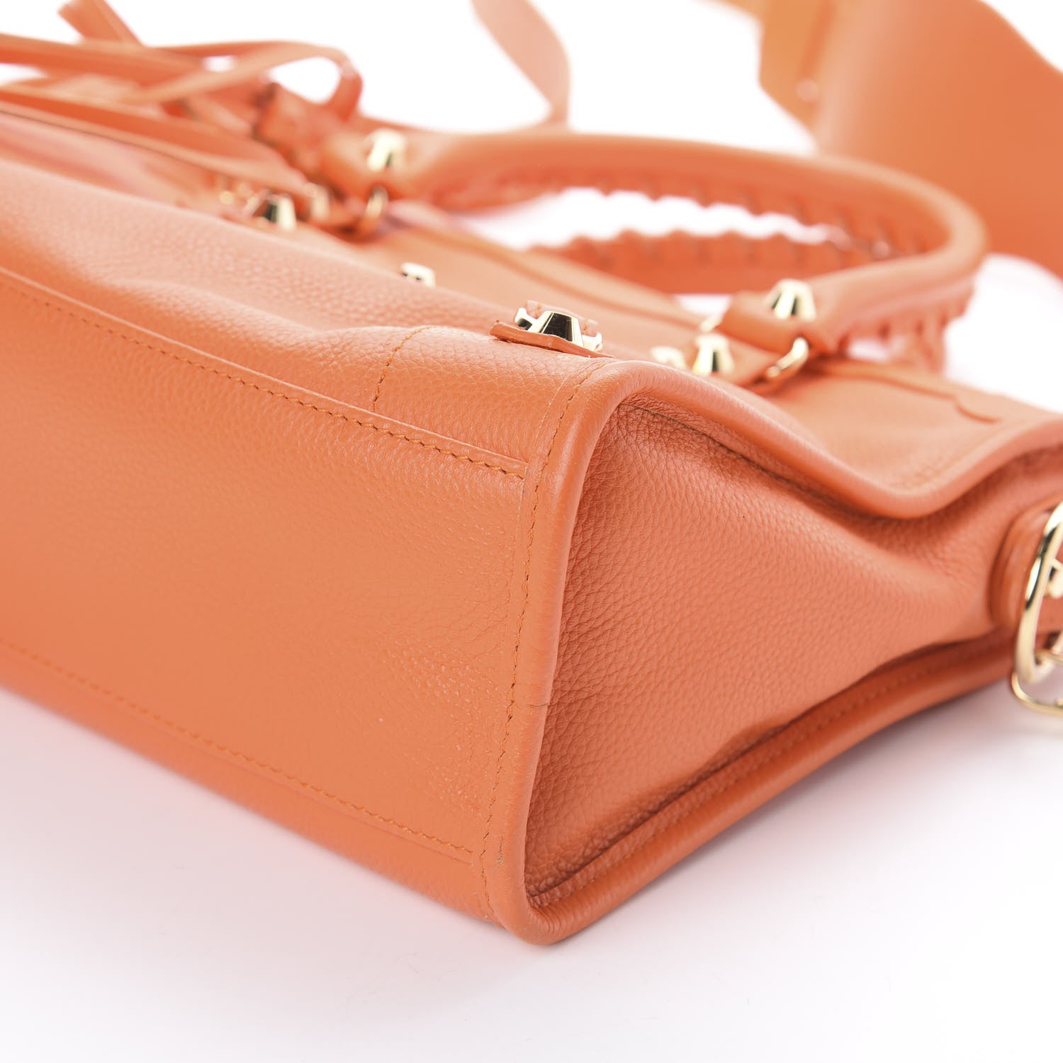 Balenciaga Vibrato Calfskin Classic Gold Hardware S City Orange 6 of 7