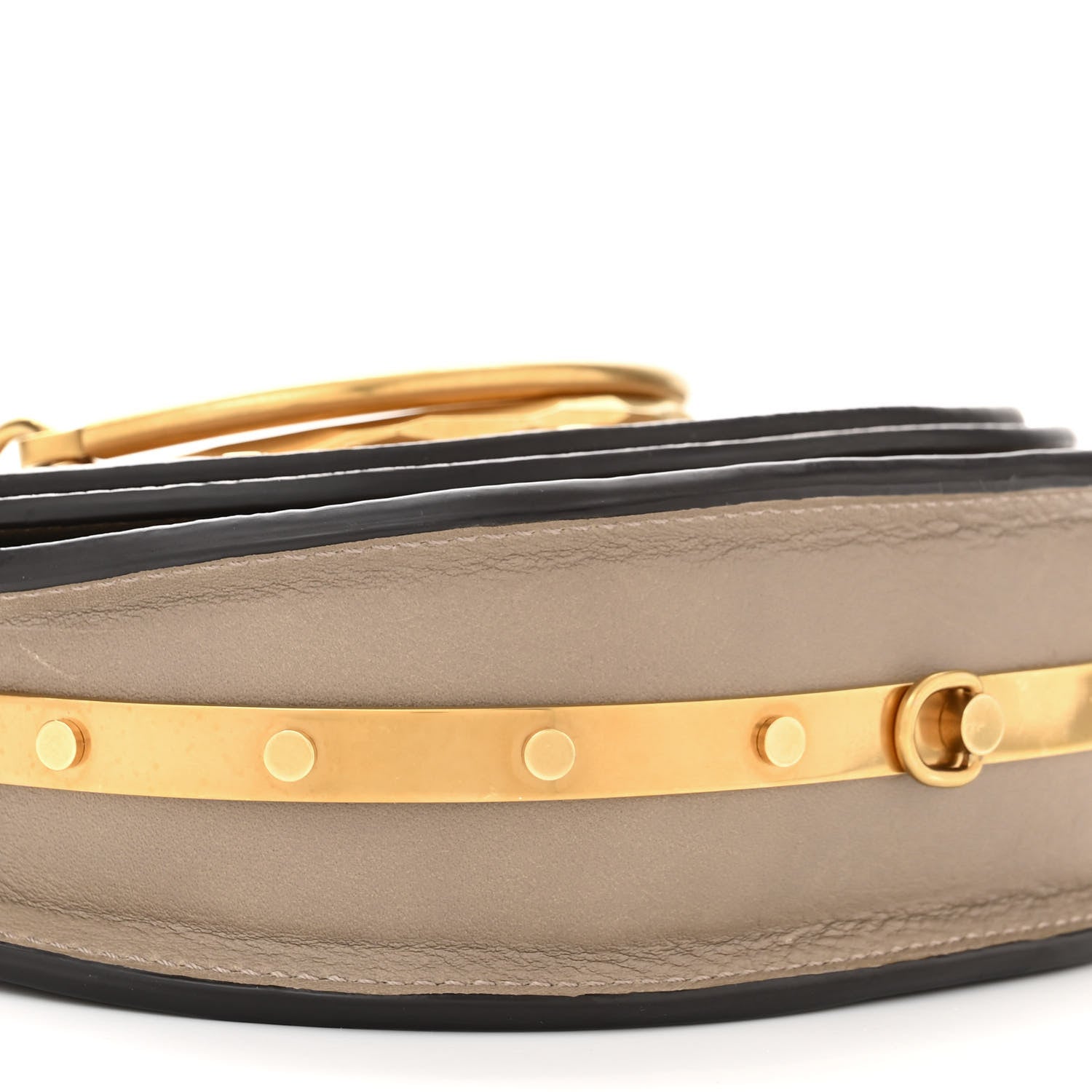 Chloe Calfskin Small Nile Bracelet Minaudiere Bag Motty Grey 8 of 10
