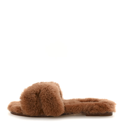 Hermes Woolskin Oran Sandals 37.5 Naturel 1 of 9