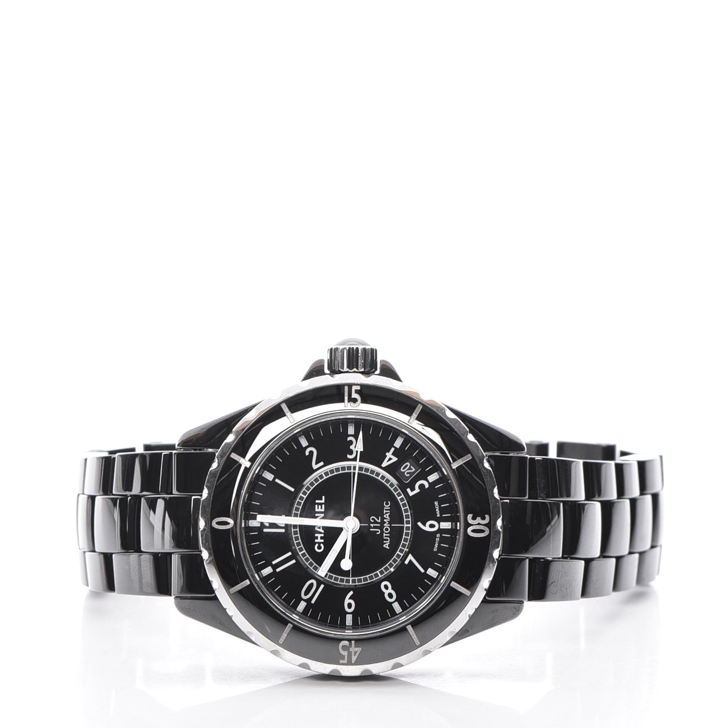 Chanel Stainless Steel Ceramic 38mm J12 Automatic Watch Black 3 of 6