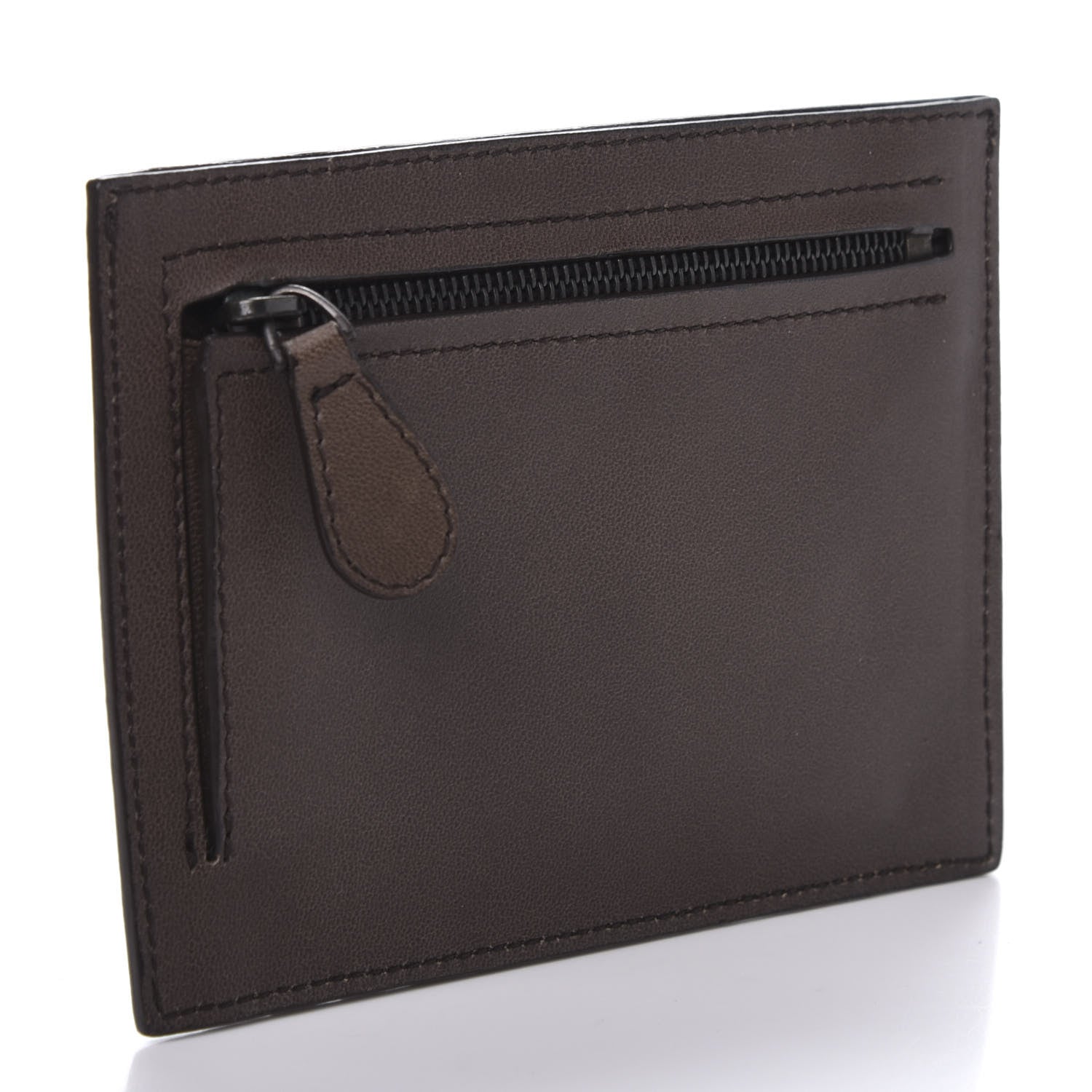 Bottega Veneta Calfskin Intrecciato Card Case Fondente 3 of 9