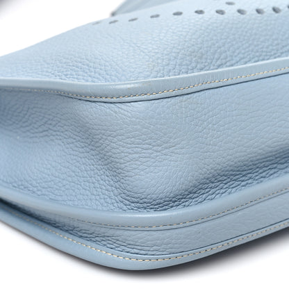 Hermes Taurillon Clemence Evelyne III PM Bleu Lin 4 of 8