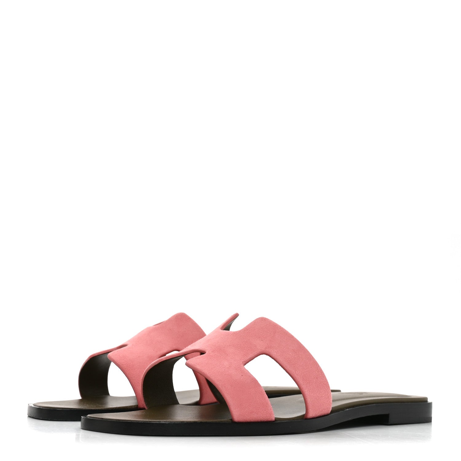 Hermes Suede Goatskin Oran Sandals 36.5 Rose Du Desert 4 of 7