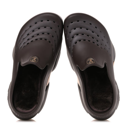 Louis Vuitton Rubber Mens LV Shark Clogs 8 Mocha 2 of 12