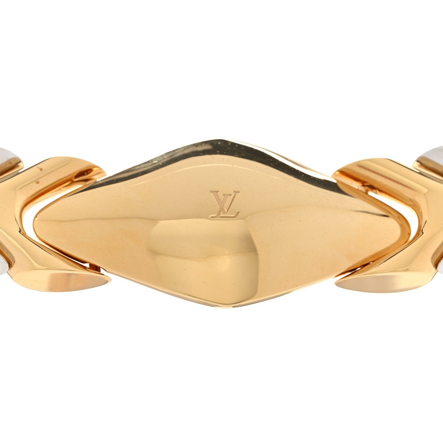 Louis Vuitton Metal Essential V Chain Choker Necklace Gold Silver 5 of 8