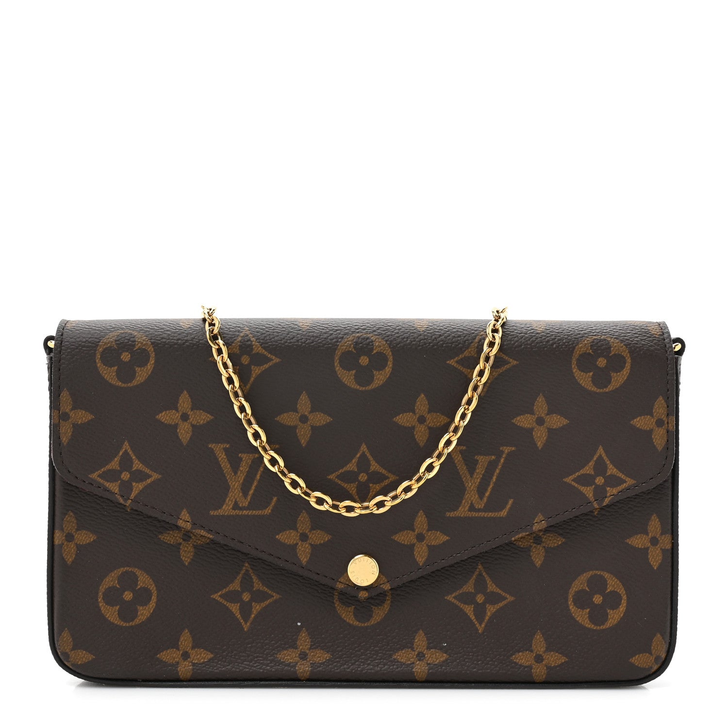 Louis Vuitton LOUIS VUITTON Monogram Pochette Felicie Chain Wallet Fuchsia 1 of 17