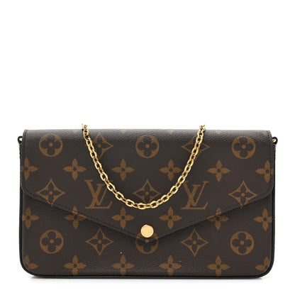 Louis Vuitton LOUIS VUITTON Monogram Pochette Felicie Chain Wallet Fuchsia 1 of 17
