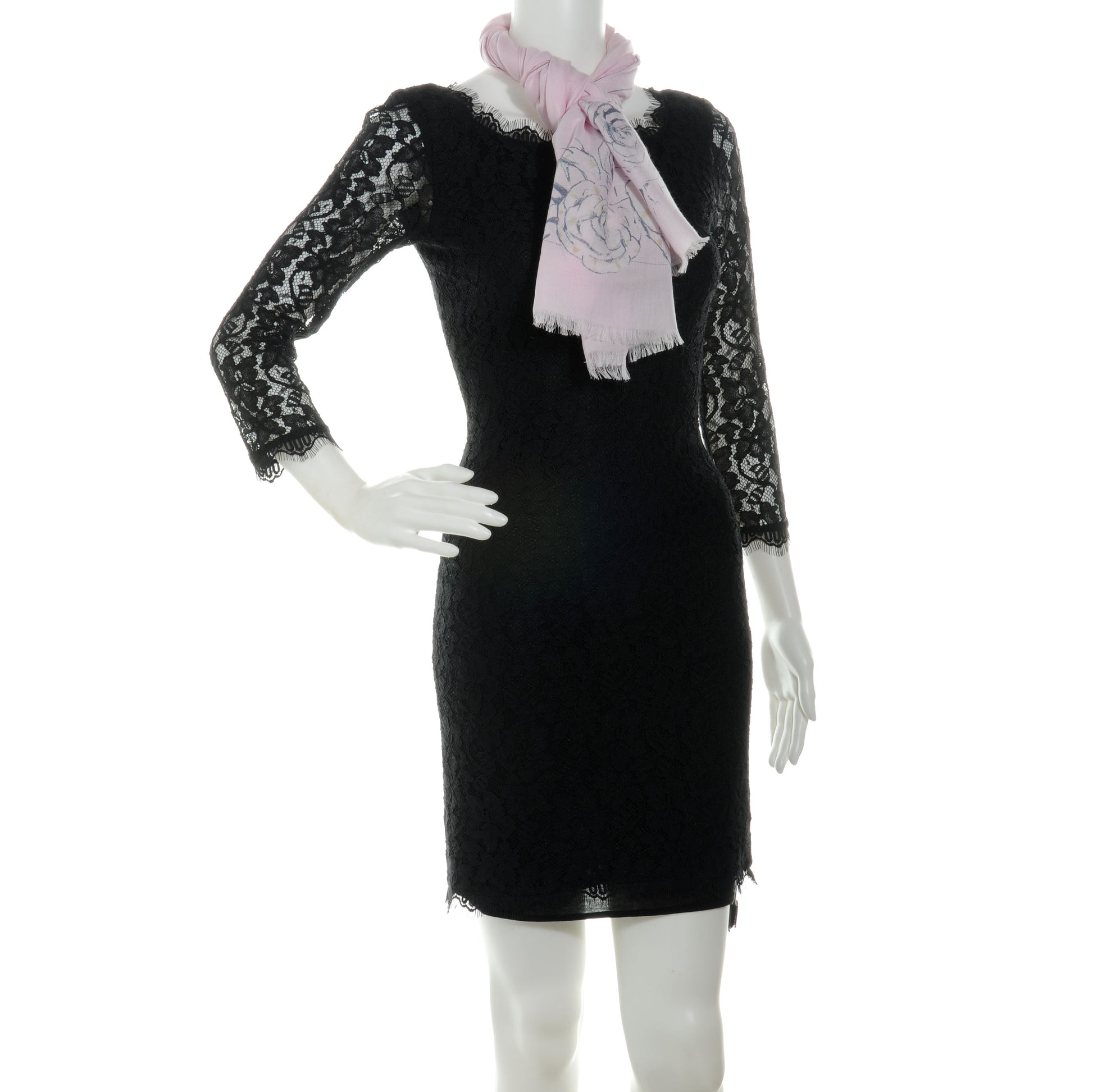 Chanel Cashmere Silk Logo Camellia Scarf Shawl Pink 2 of 5