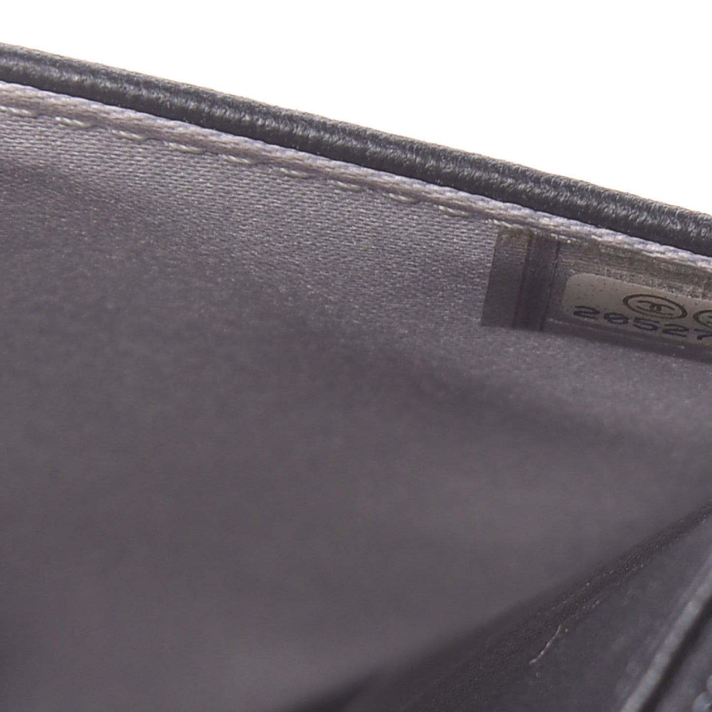 Lambskin Camellia Embossed Wallet on Chain WOC Black