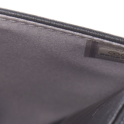 Chanel Lambskin Camellia Embossed Wallet on Chain WOC Black 8 of 13