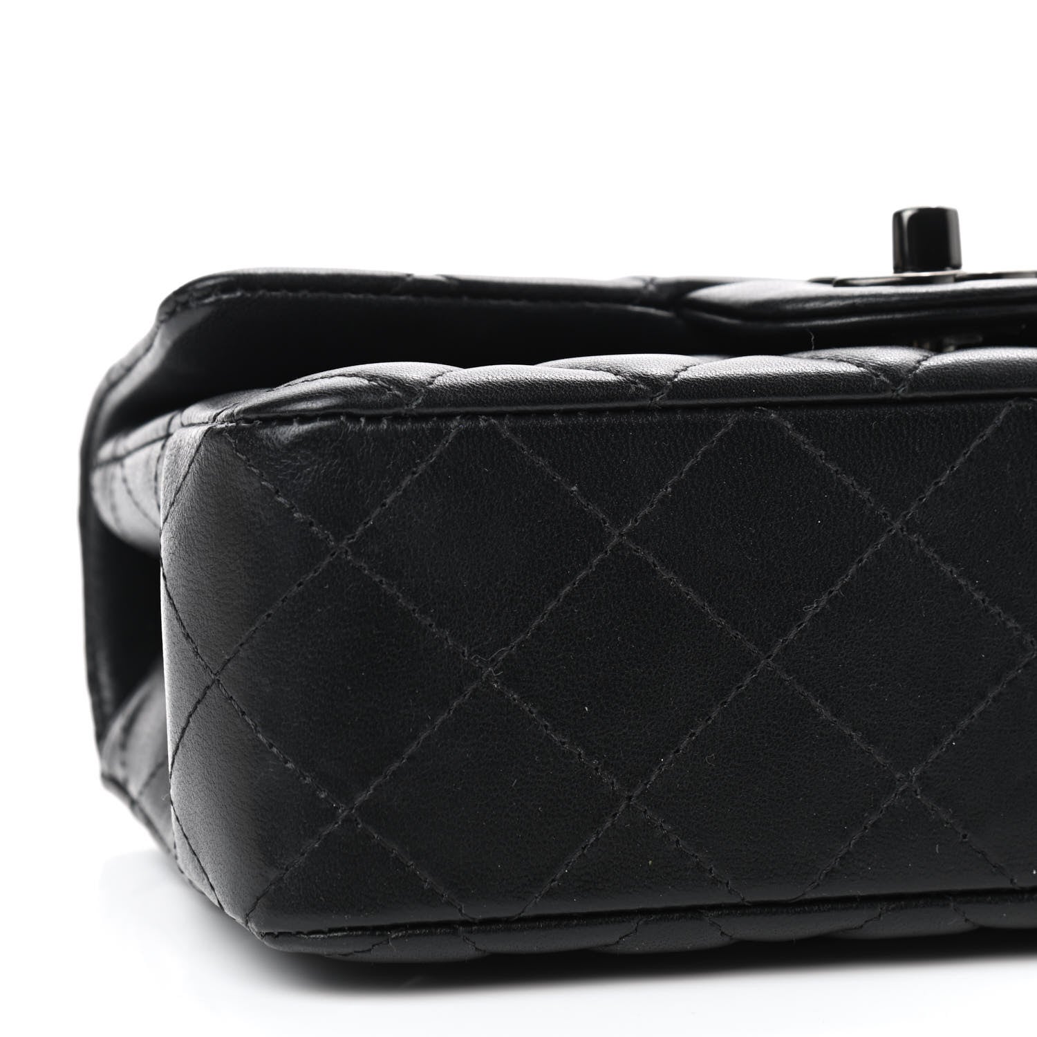 Chanel Lambskin Quilted Mini Rectangular Flap So Black 6 of 9