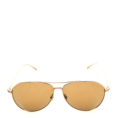 Tom Ford Titanium Cyrus Aviator Sunglasses TF747 Brown 2 of 9