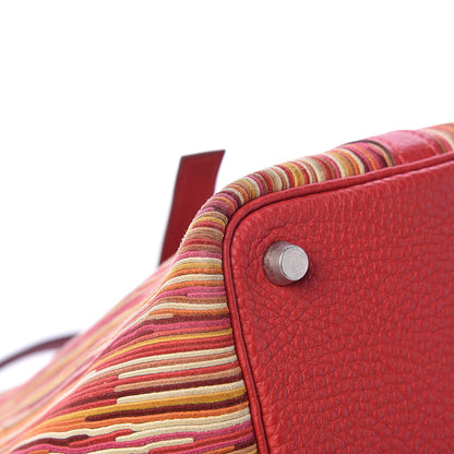 Hermes Taurillon Clemence Vibrato Picotin 18 PM Rouge Casaque 10 of 13