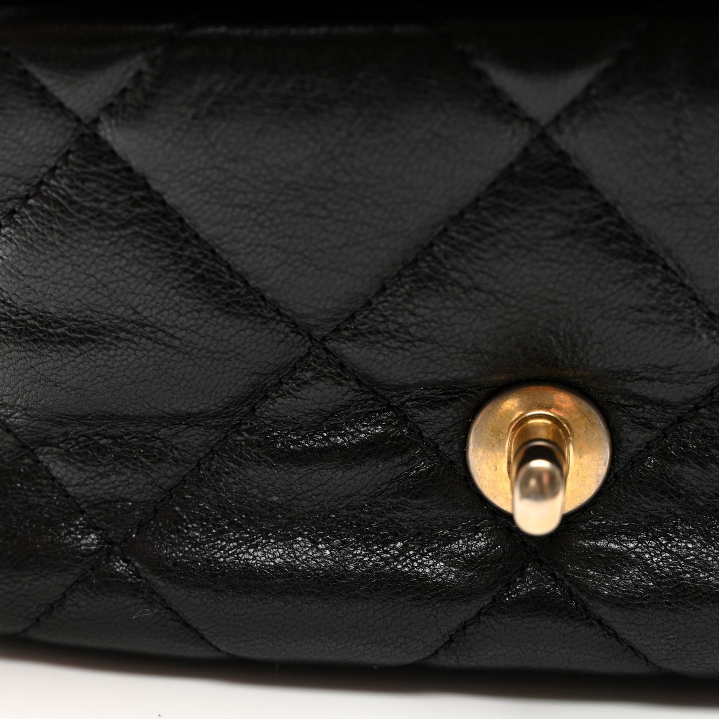 Goatskin Quilted Chanel 19 Waist Bag Black