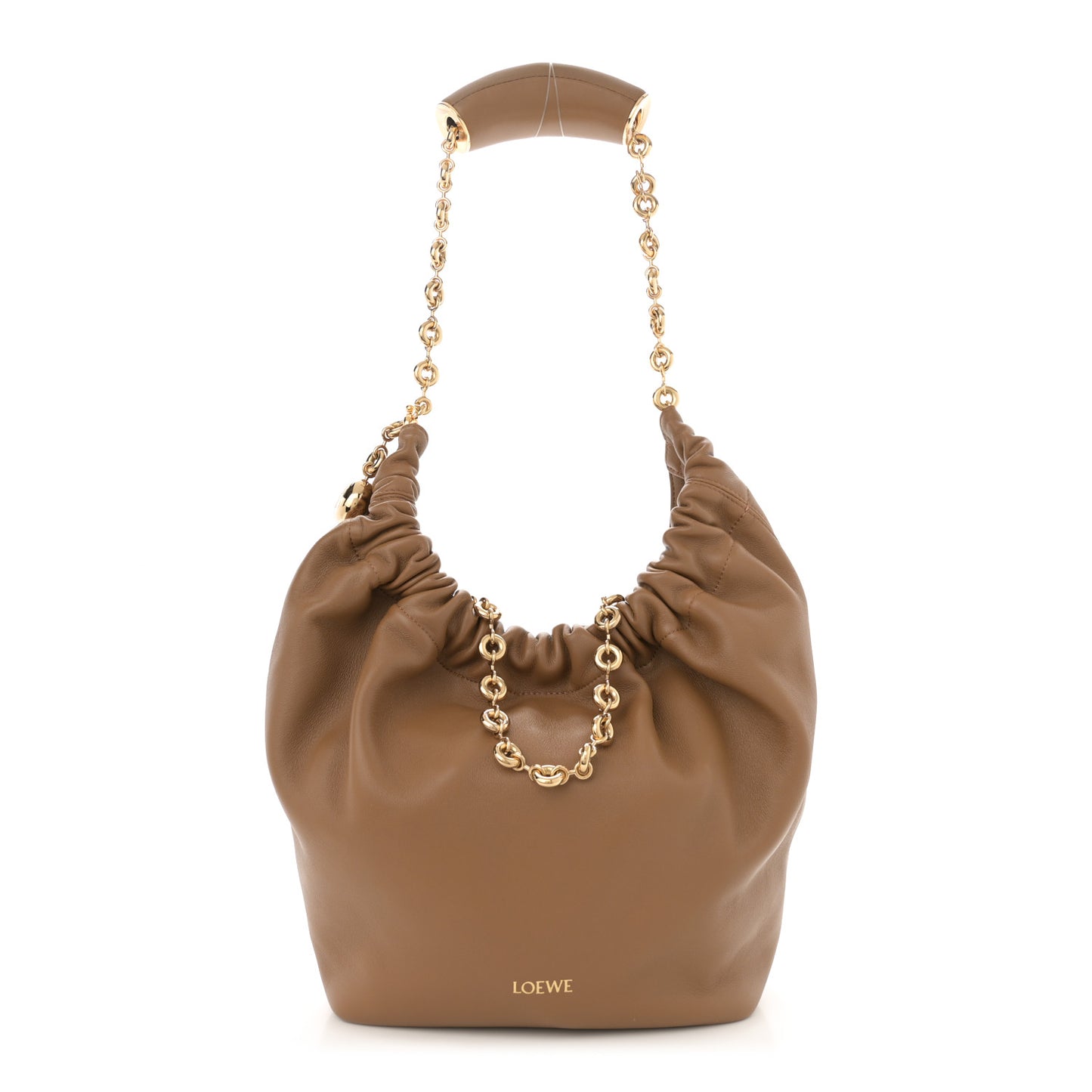 Nappa Small Squeeze Bag Oak