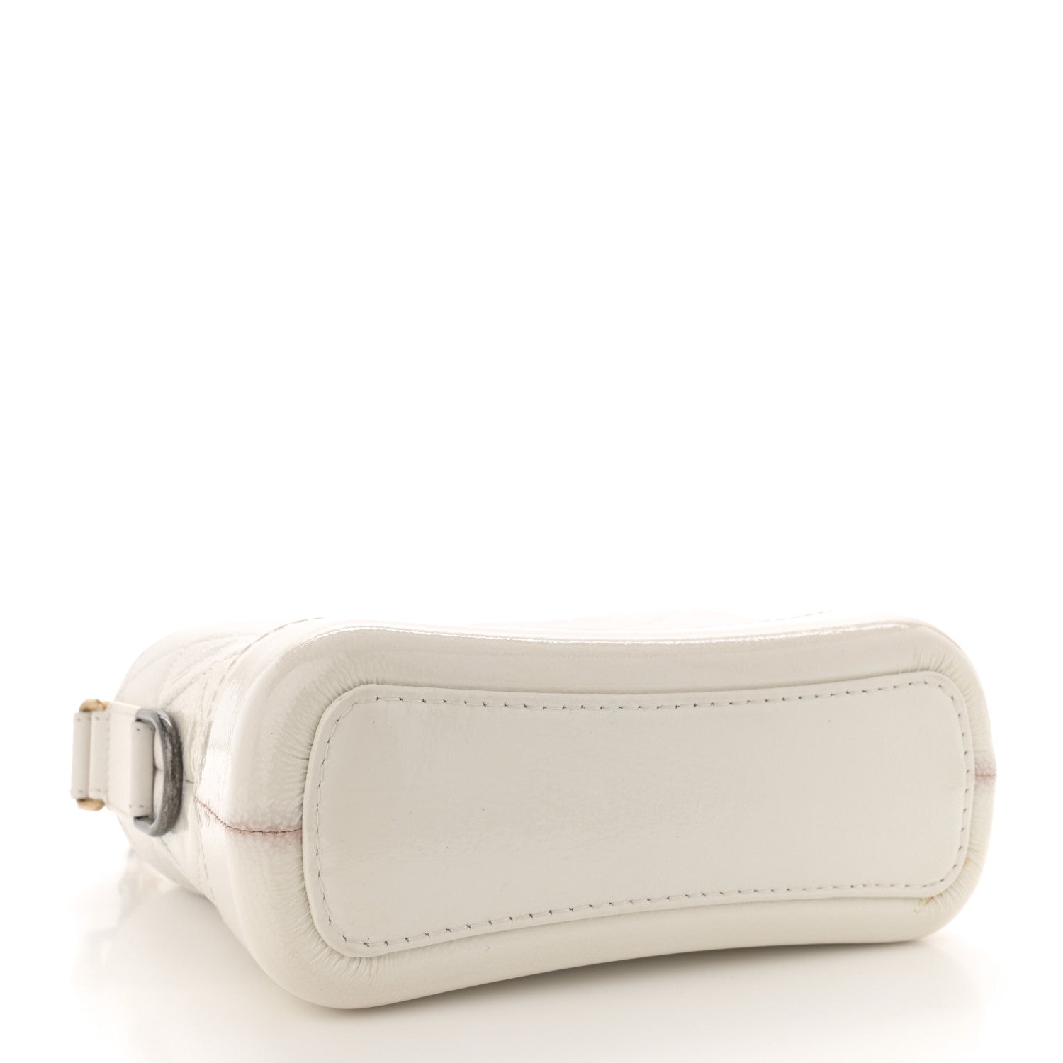 Chanel Patent Goatskin Quilted Small Gabrielle Hobo White 4 of 14
