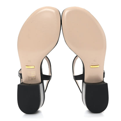 Gucci Nappa Matelasse Double G 35mm Thong Sandals 38 Black 5 of 7