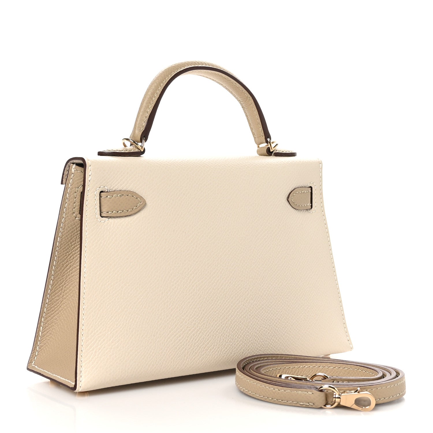 Hermes Epsom Mini Horseshoe Kelly Sellier 20 Craie Trench 3 of 10