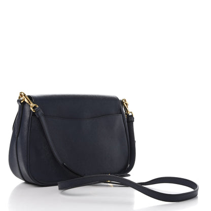 Prada Saffiano Lux Messenger Bag Baltico 3 of 16