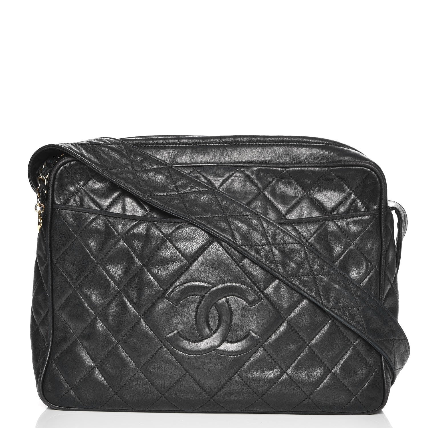 Chanel Lambskin Quilted CC Camera Case Black 1 of 11