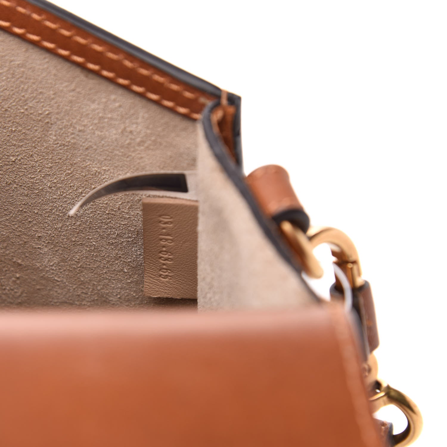 Chloe Calfskin Suede Medium Nile Bracelet Bag Caramel 7 of 10