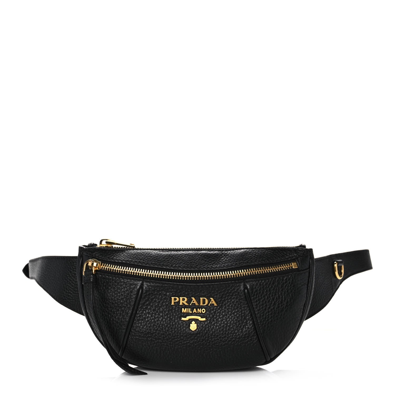 Prada Vitello Daino Small Belt Bag Black 1 of 12