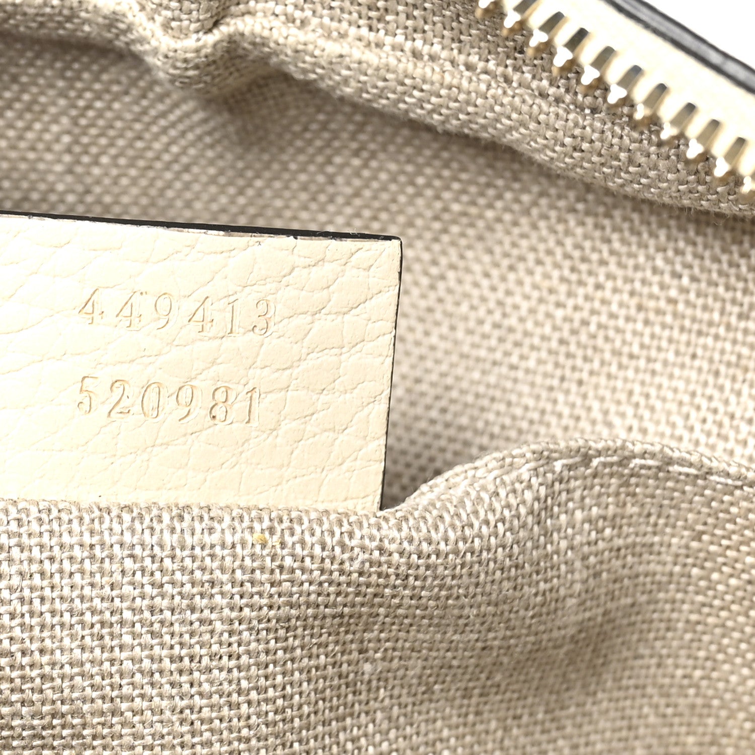 Gucci Monogram Dollar Calfskin Mini Bree Messenger Bag Beige Ebony Avoire 7 of 10