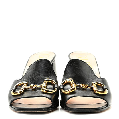Gucci Nappa Horsebit 75mm Slide Sandals 36 Black 3 of 11