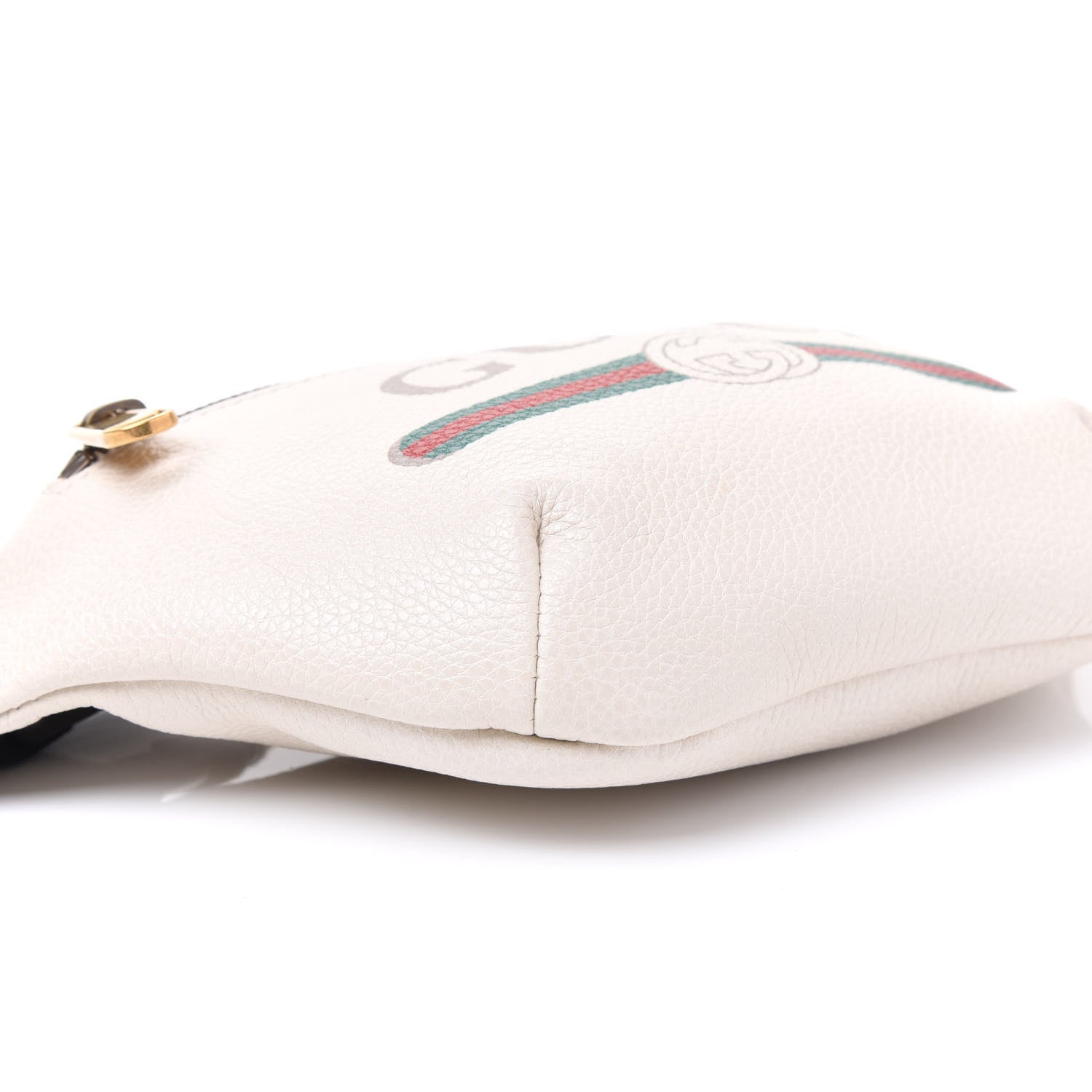 Gucci Grained Calfskin Small Logo Belt Bag White 5 of 9