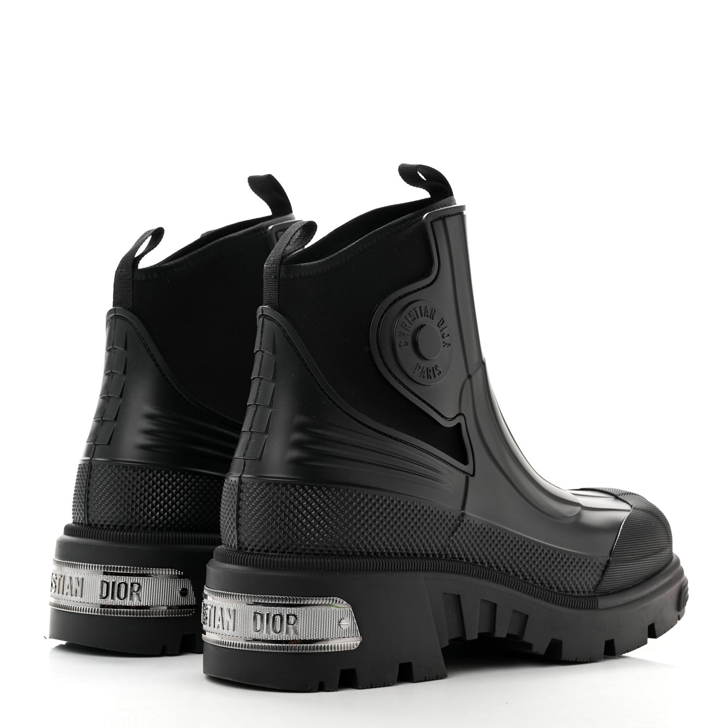 Neoprene Rubber Dior Genesis 30mm Ankle Boots 40 Black