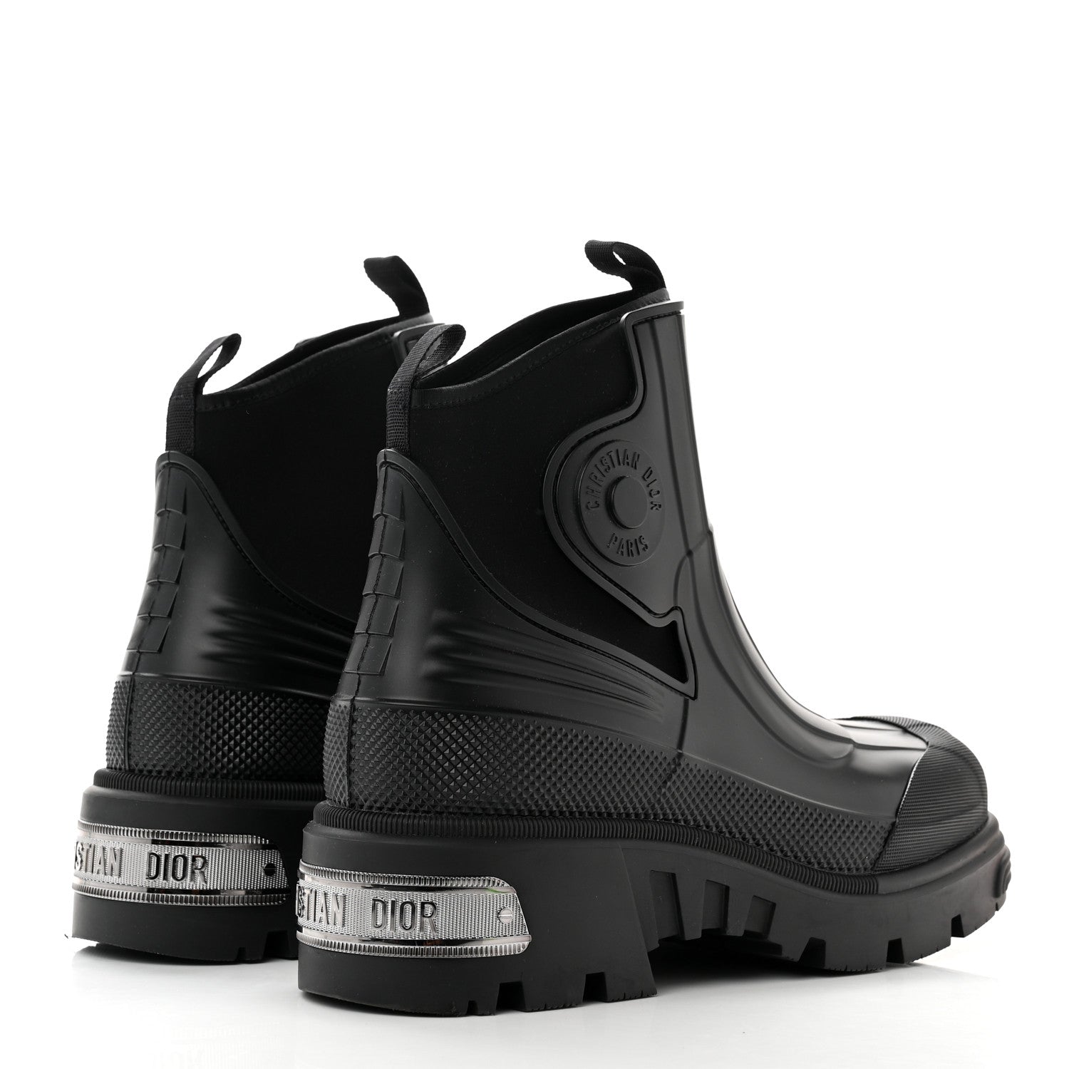 Christian Dior Neoprene Rubber Dior Genesis 30mm Ankle Boots 40 Black 4 of 8