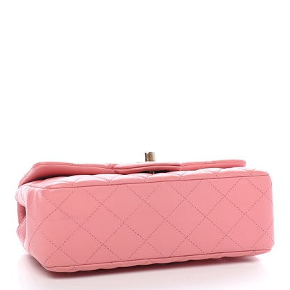 Chanel Lambskin Quilted Mini Rectangular Flap Pink 4 of 9