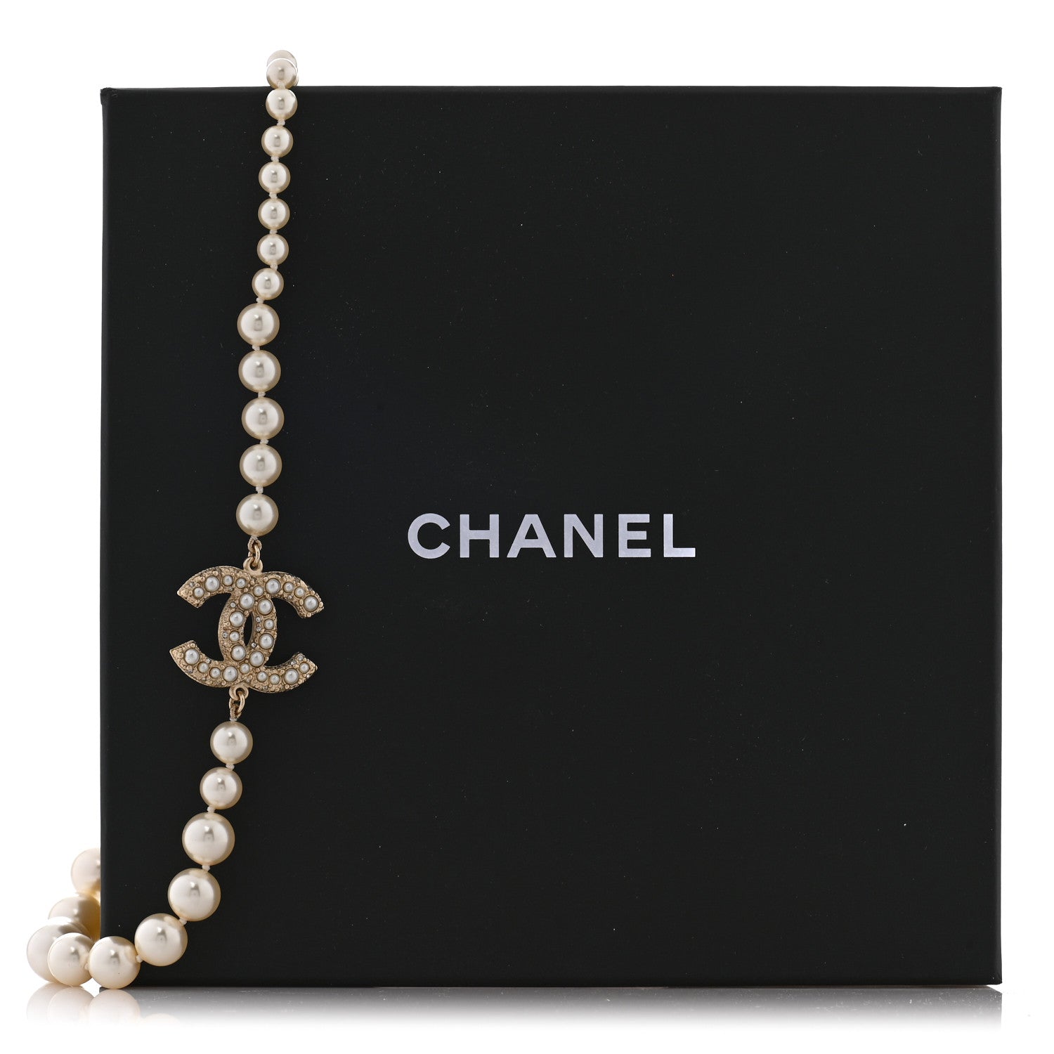 Chanel Pearl CC 100th Anniversary Necklace Light Gold 6 of 6