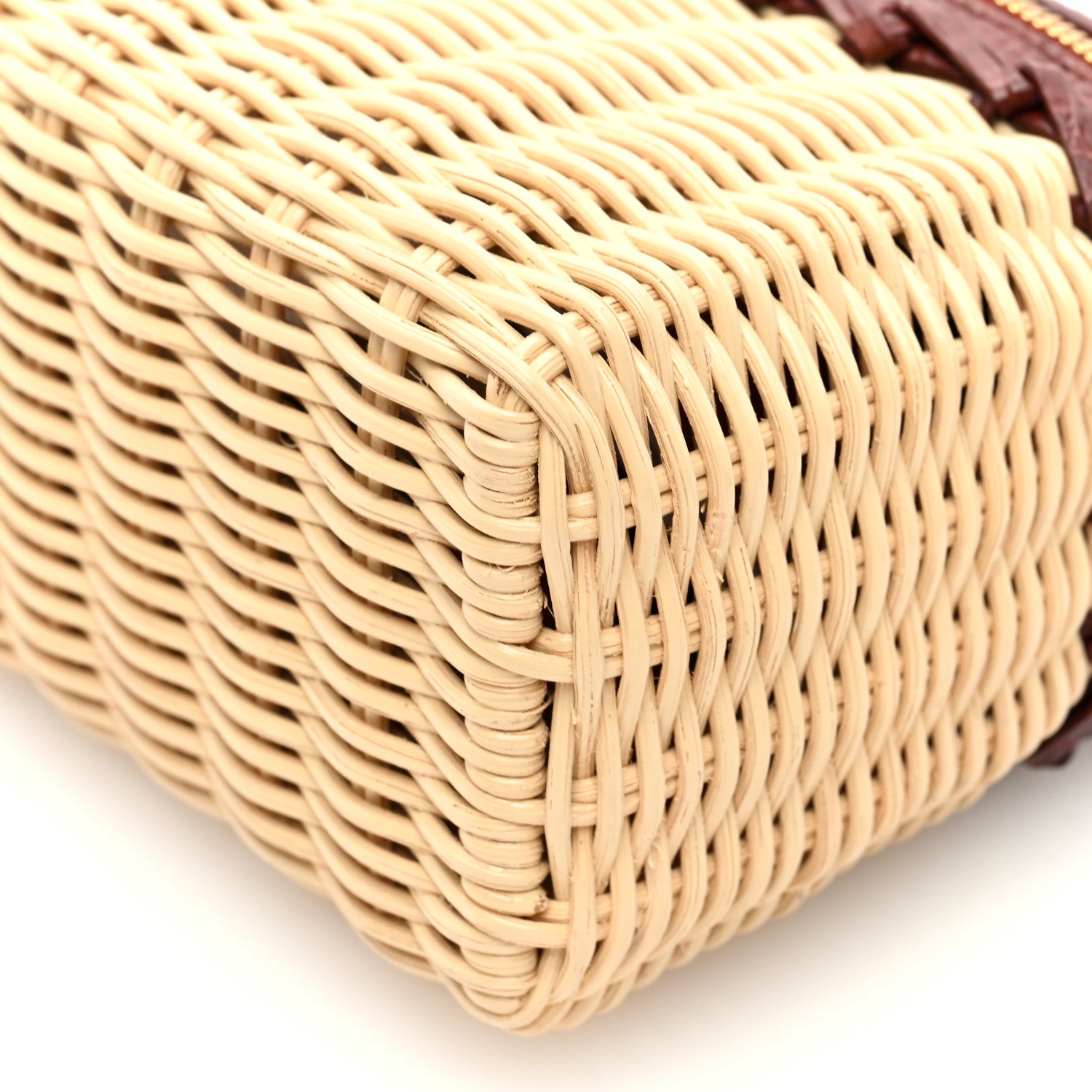 Loro Piana Wicker Lizard East West L19 Extra Pocket Pouch Smoked Caramel 9 of 9